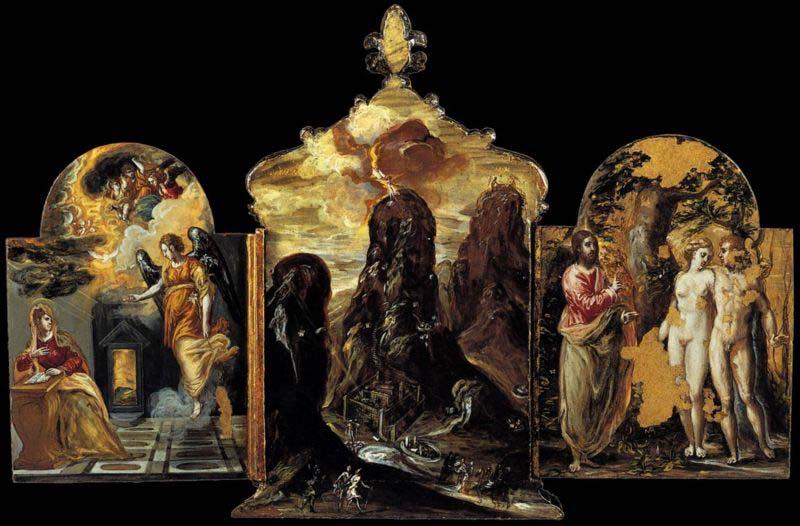 El Greco The Modena Triptych Sweden oil painting art